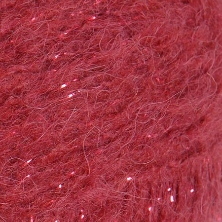 Pletací mohérová příze s lurexovým vláknem vínová