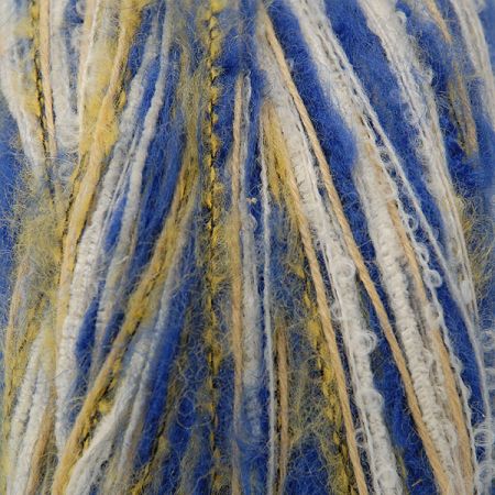 Vlněná pletací příze Marlen modrožlutý melír