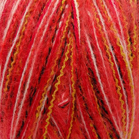 Moherová pletací příze Marlen červený melír