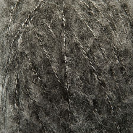 Mohérová pletací příze Marlen šedý melír tenká