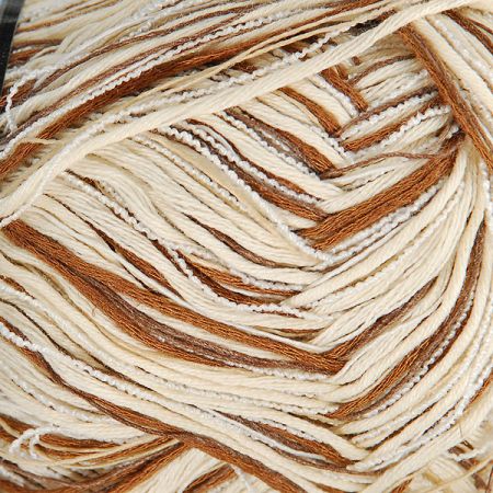 Bavlněná pletací příze béžovohnědý melír