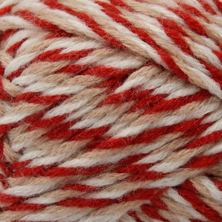 Vlněná pletací příze Marlen červenobéžový melír