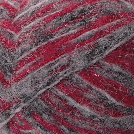 Směsová vlněná pletací příze vínovošedý melír