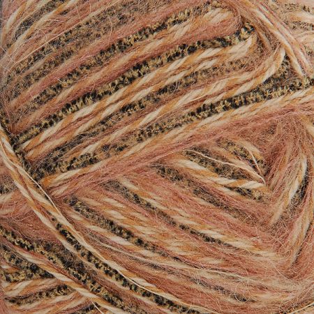 Vlněná pletací příze Marlen hnědostarorůžový melír