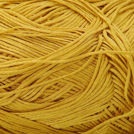 Bavlněná stužková příze velmi tenká okrové barvy