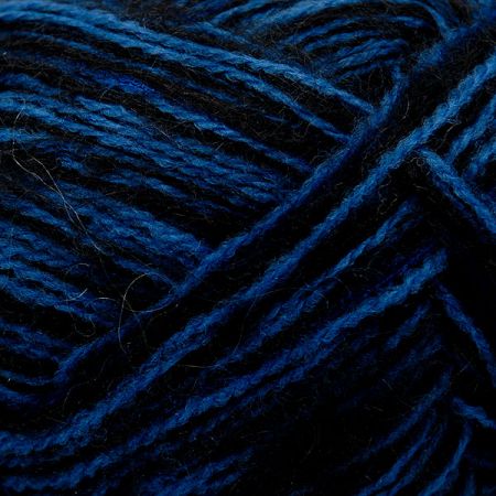 Vlněná pletací příze Marlen modročerný melír