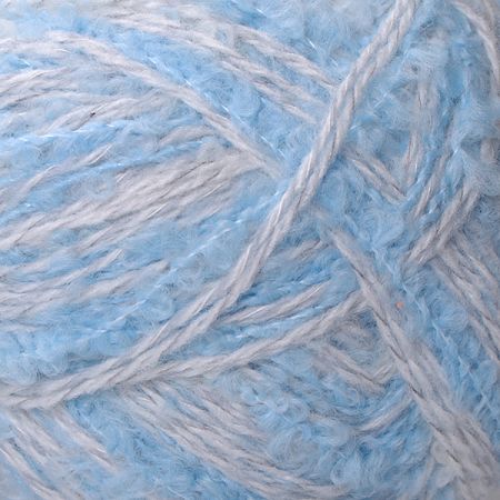 Směsová vlněná pletací příze modrobílý melír