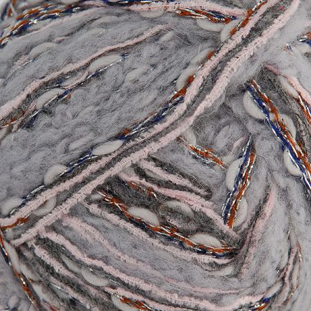 Vlna moher směsová příze Marlen šedý melír s lurexem