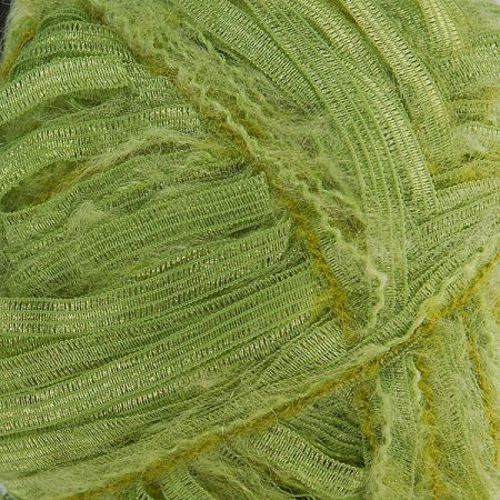 Pletací příze Marlen s efektní stužkou zelená