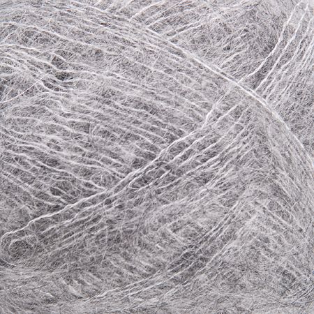 Pletací mohérová tenká příze šedá