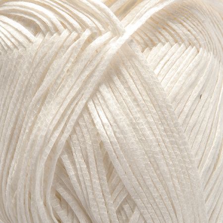 Hladká stužková pletací příze bavlněná bílá