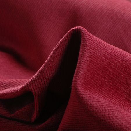 Bavlněný manšestr pružný vínově červený