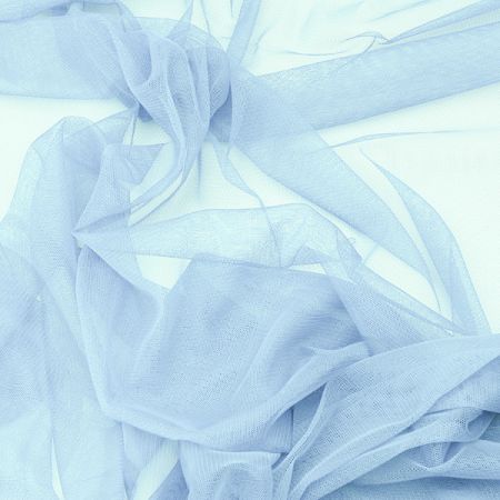 Tyl pružný jemný světle modrý