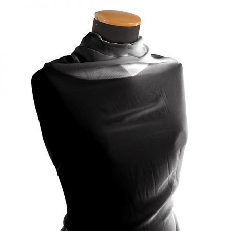 Žoržet jednobarevný hladký černý