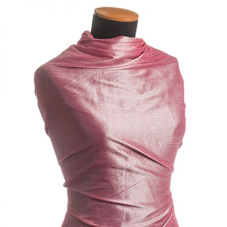 Umělé hedvábí imitace šantung šanžán růžový