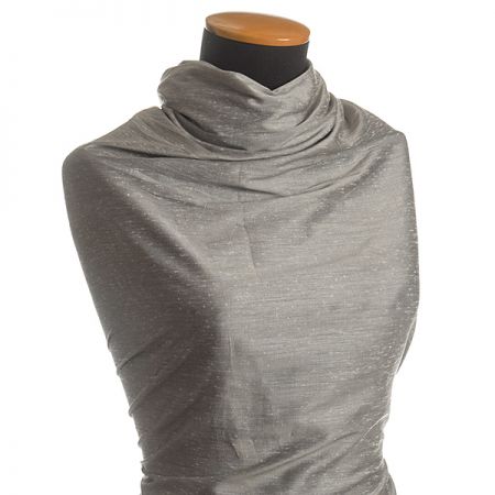 Šantung jednobarevný matný světle šedý