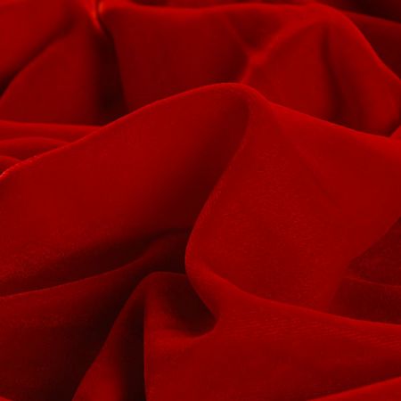 Samet nepružný červený imitace hedvábí