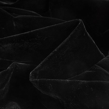 Samet nepružný černý imitace hedvábí