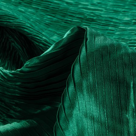 Satén plise zelený