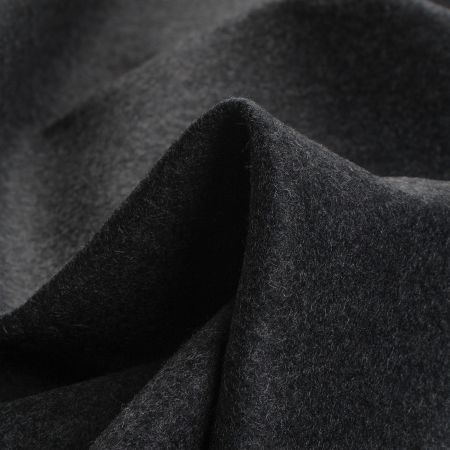 Vlněná kabátová látka antracit oboustranná