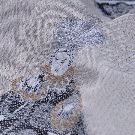 Pražské Jezulátko kupón černostříbrný/sv.šedá