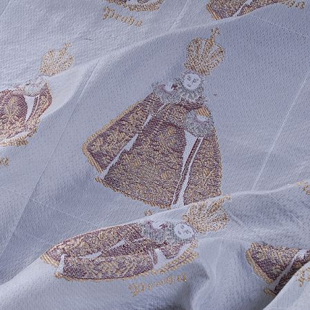 Pražské Jezulátko kupón vínovozlatá/sv.šedá