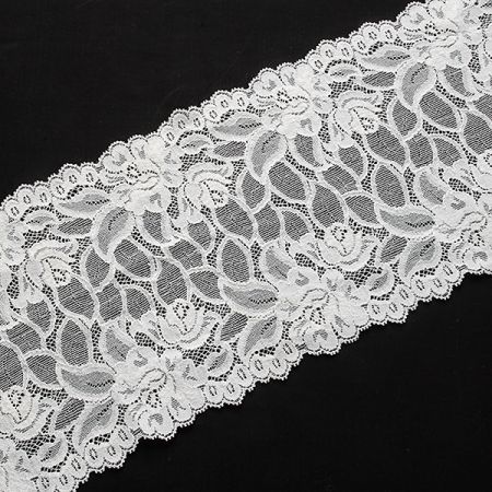 Pružná krajka lem slonová kost