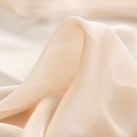 Šifon plise šanžán béžovohnědý