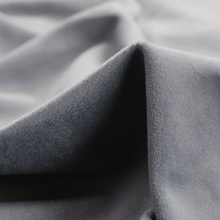 Sametová dekorační látka tmavě šedá