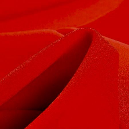 Žoržet šatový jemný pružný červený