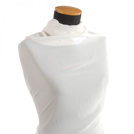 Šifon jednobarvený hladký bílý