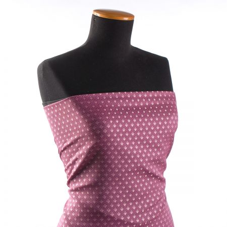 Brokát nepružný drobný ornament starorůžová