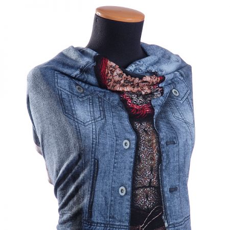 Kupón pletenina úplet tisk vesta/tunika