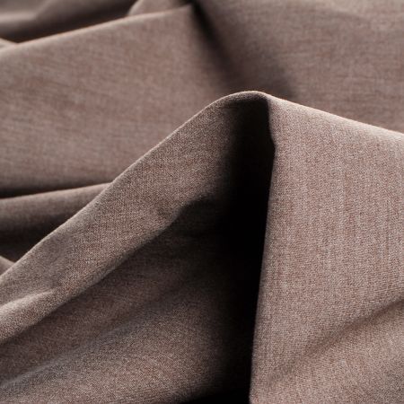 Bavlna směs pevnější látka tmavě hnědý melír