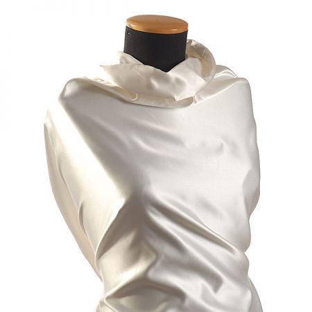 Satén pevnější nepružný barva slonová kost