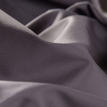 Gabardén pružná bavlněná látka šedohnědá