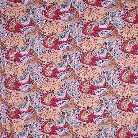 Úplet motiv paisley vínovohnědý