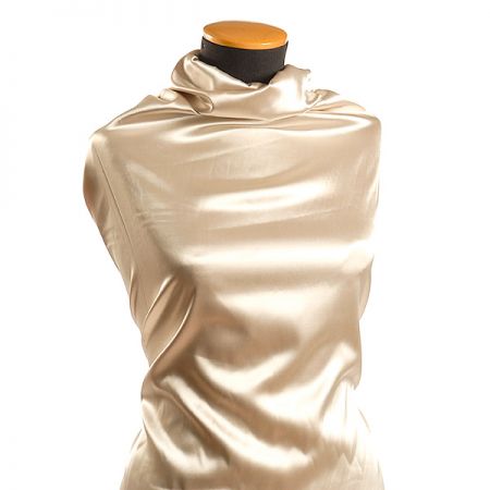 Satén taft šampáň pružný