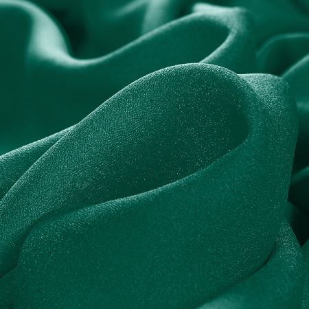 Krepdešín imitace hedvábí tm.tyrkysová