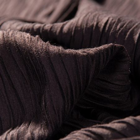 Krešovaný úplet viskoza směs čokoládově hnědý