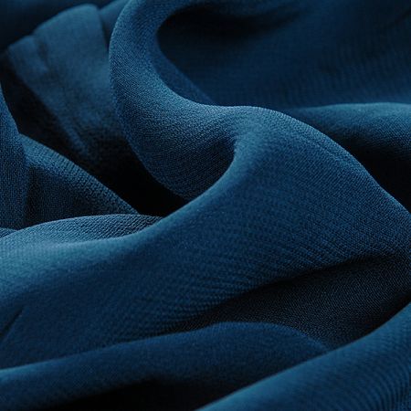 Žoržet jednobarevný hladký modrý