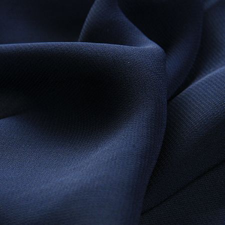 Žoržet jednobarevný hladký tm. modrý