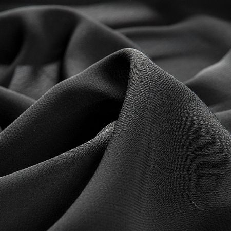 Žoržet jednobarevný hladký černý