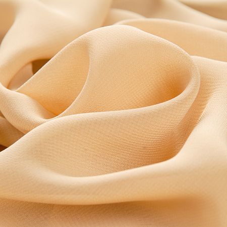 Žoržet jednobarevný hladký žlutohnědý