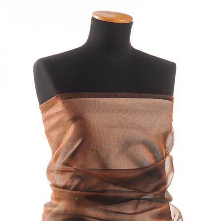 Organza jednobarevná hnědá