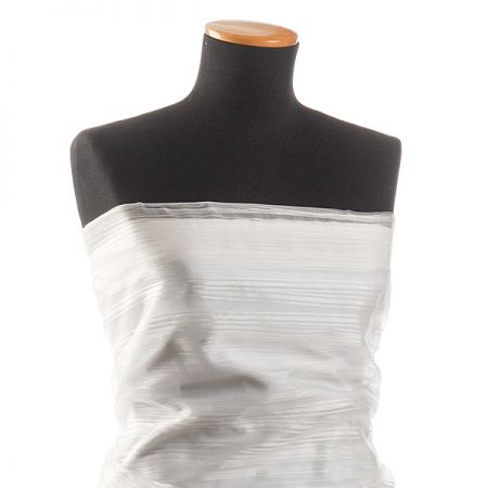 Organza žakár proužky slonová kost