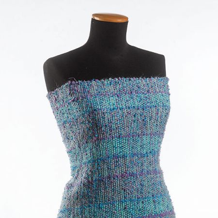 Ručně tkaná látka modrofialový melír