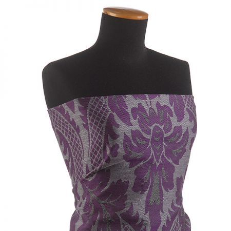 Replika historické tkaniny Rokoko fialová/růžová