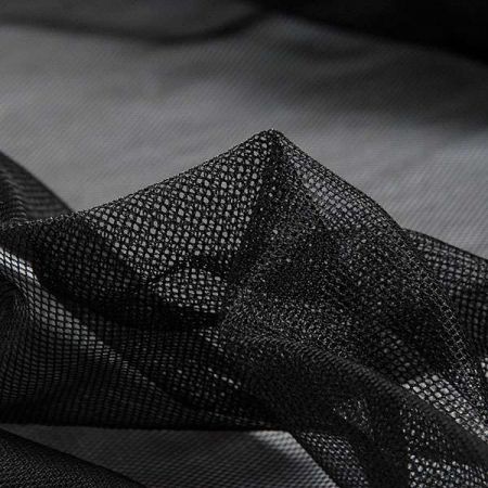 Tyl jemný šatový černý šíře 160cm