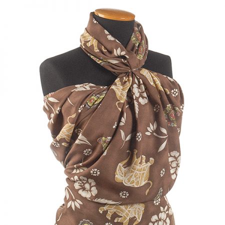 Viskózová látka orientální zvířecí vzor